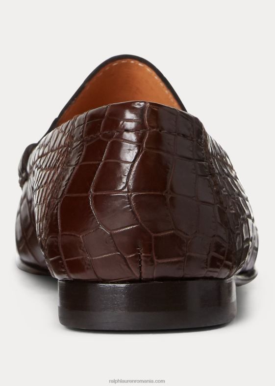 maro inchis bărbați Ralph Lauren loafer de crocodil Chalmers 046882162
