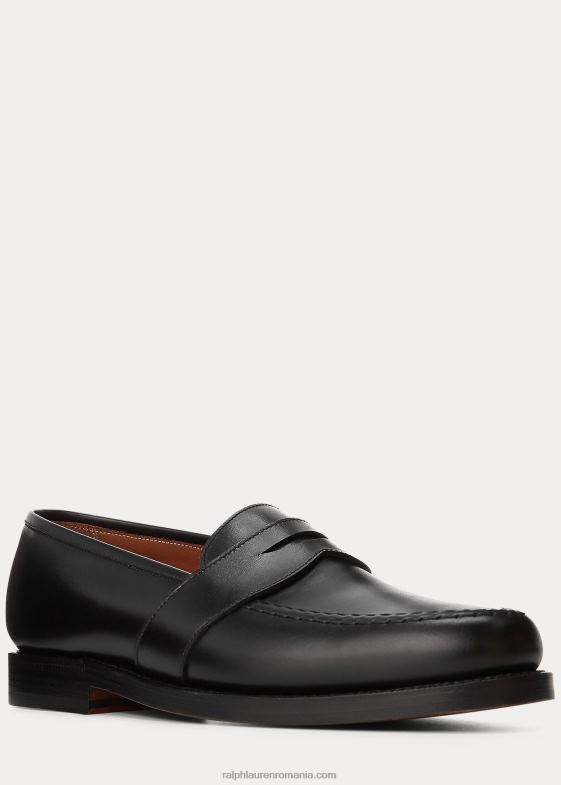 negru bărbați Ralph Lauren mocasnic penny din piele de vițel braygan 046882091