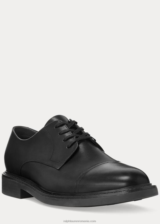 negru bărbați Ralph Lauren pantof cu vârf din piele asher 046882109