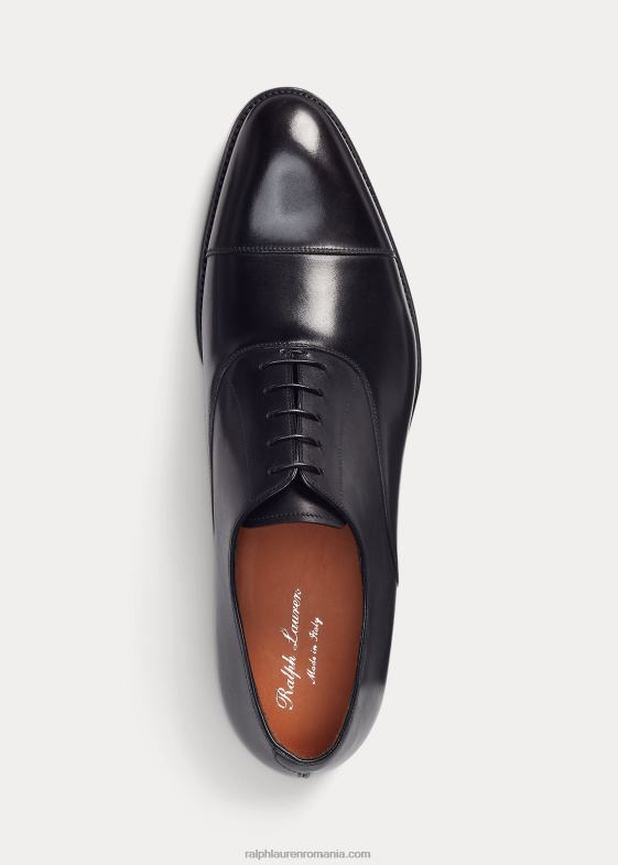 negru bărbați Ralph Lauren pantof cu vârf din piele de vițel Denver 046888736