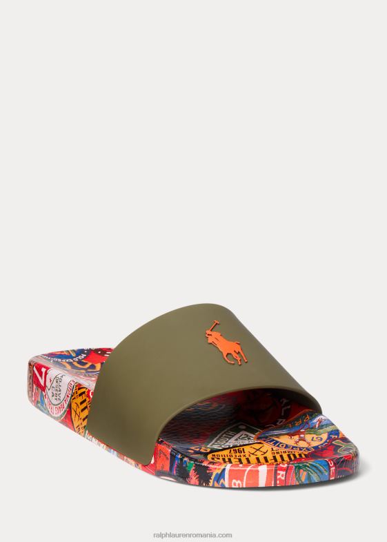 mozaic bărbați Ralph Lauren patch-print slide 046882063