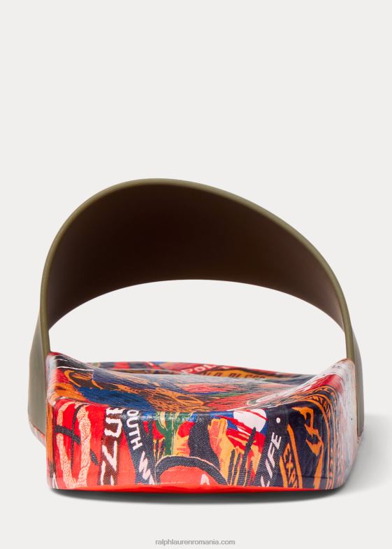 mozaic bărbați Ralph Lauren patch-print slide 046882063