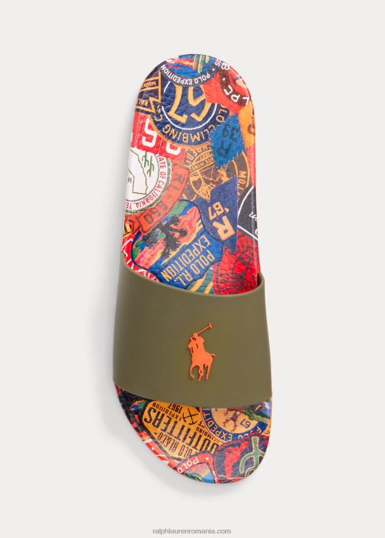 mozaic bărbați Ralph Lauren patch-print slide 046882063
