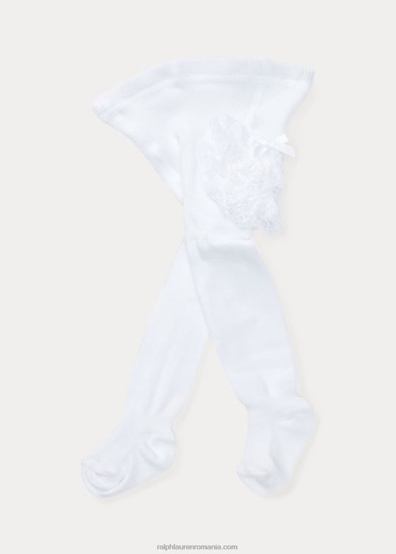 alb bebelus Ralph Lauren colanti din dantela cu volane 046888057