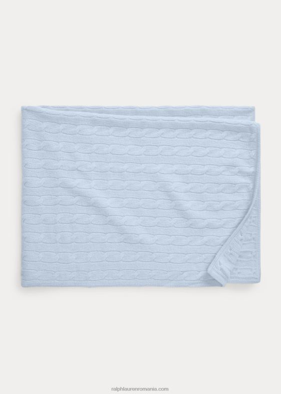 albastru sidefat bebelus Ralph Lauren pătură de cașmir 046888073