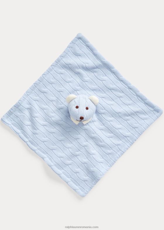 albastru sidefat bebelus Ralph Lauren pătură dragă urs de cașmir 046888094