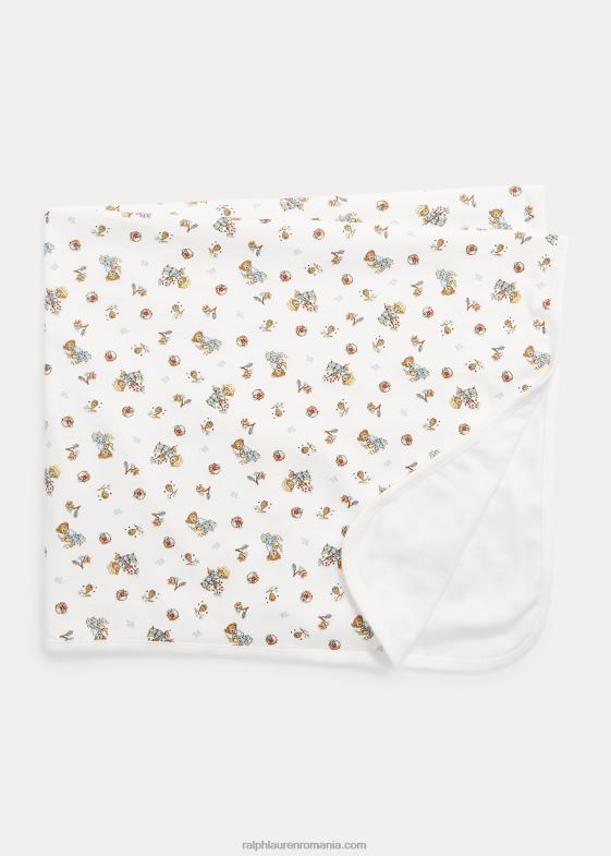 băiat urs de grădină bebelus Ralph Lauren pătură interlock din bumbac urs polo 046888084