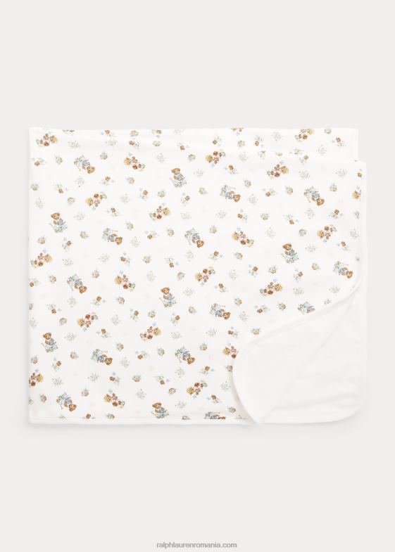 fată urs de grădină bebelus Ralph Lauren pătură interlock din bumbac urs polo 046888086