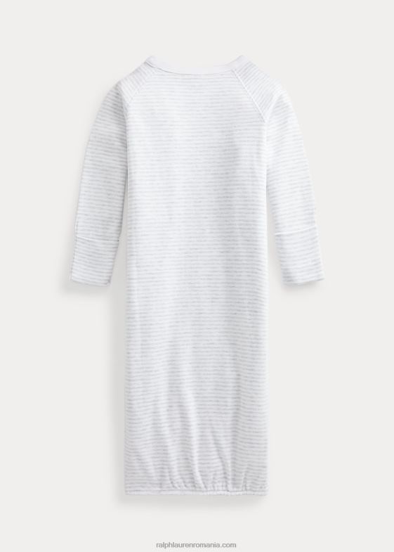 cuarț erica/alb bebelus Ralph Lauren rochie interlock din bumbac cu dungi 046888177