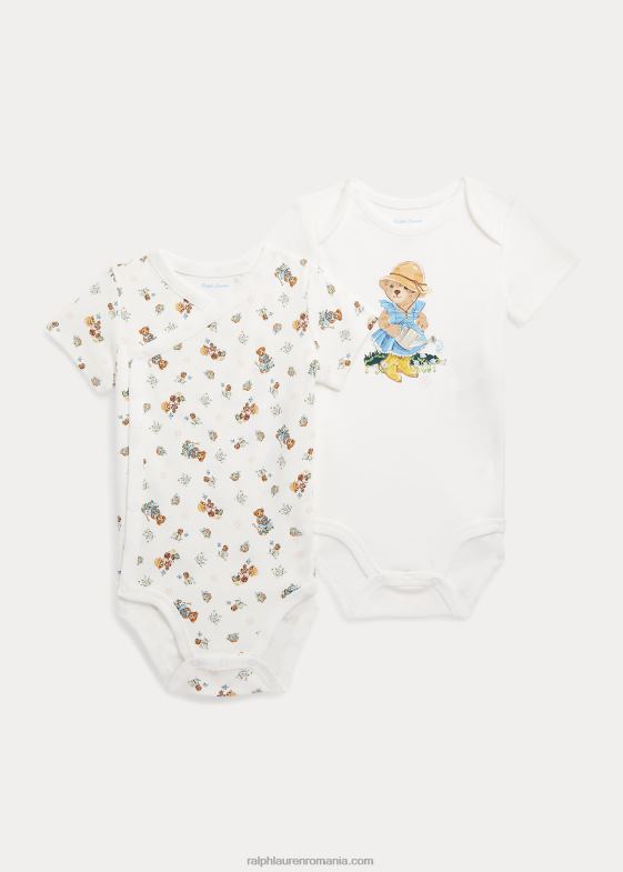 fată urs de grădină bebelus Ralph Lauren Body din bumbac ursuleț polo, pachet de 2 046887702