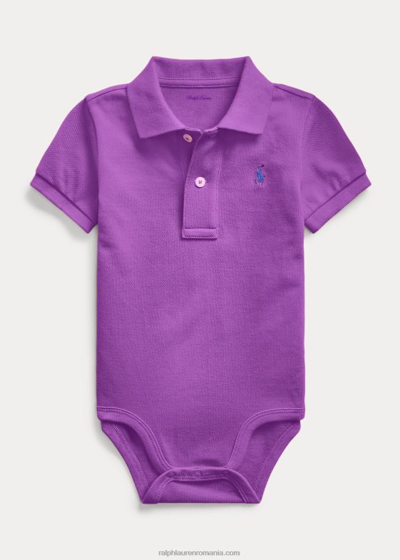 paloma violet bebelus Ralph Lauren body polo din plasă de bumbac 0468810007