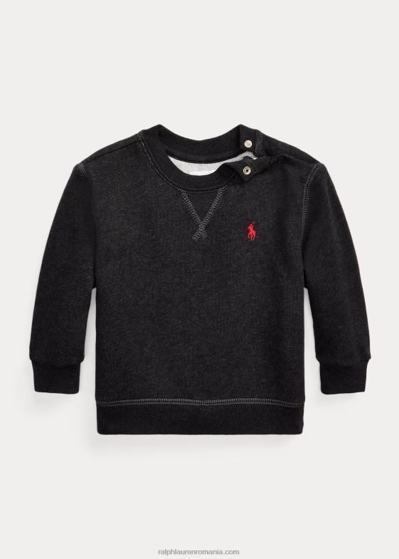 Avery Heather bebelus Ralph Lauren hanorac fleece cu gât crew 046887975