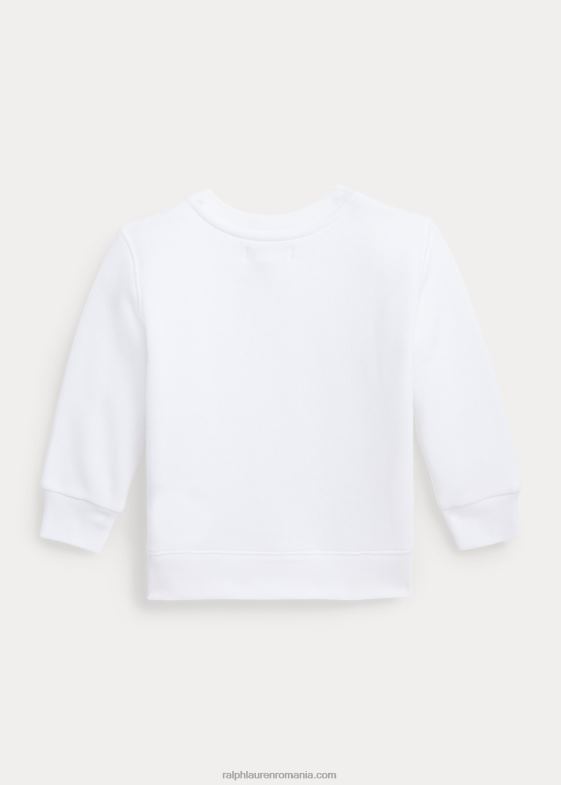 alb bebelus Ralph Lauren hanorac din fleece cu imprimeu tie-dyye 046888305