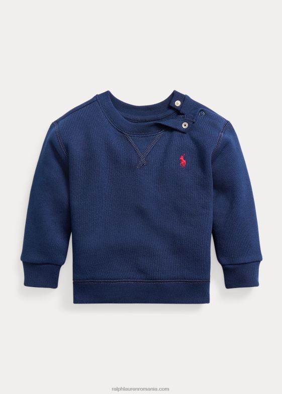 marina de croazieră bebelus Ralph Lauren hanorac fleece cu gât crew 046887973