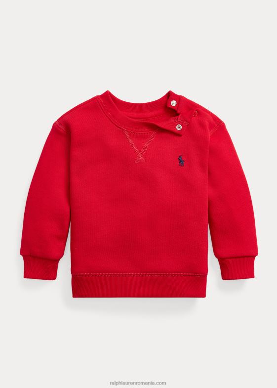 rl 2000 rosu bebelus Ralph Lauren hanorac fleece cu gât crew 046887974