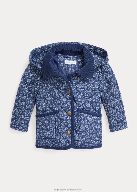 delphine floral bebelus Ralph Lauren jachetă barn matlasată rezistentă la apă 046888329