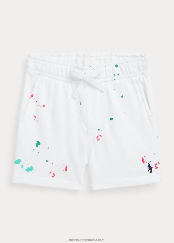 alb bebelus Ralph Lauren vopsea splatter-print spa terry scurt 046887929