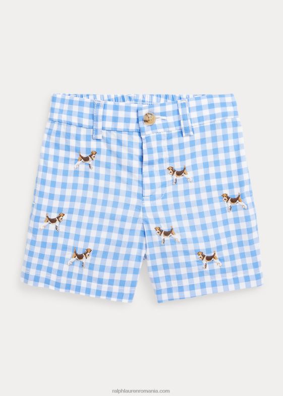 vichy albastru bebelus Ralph Lauren scurtă brodata în carouri flex abrasion 046887918