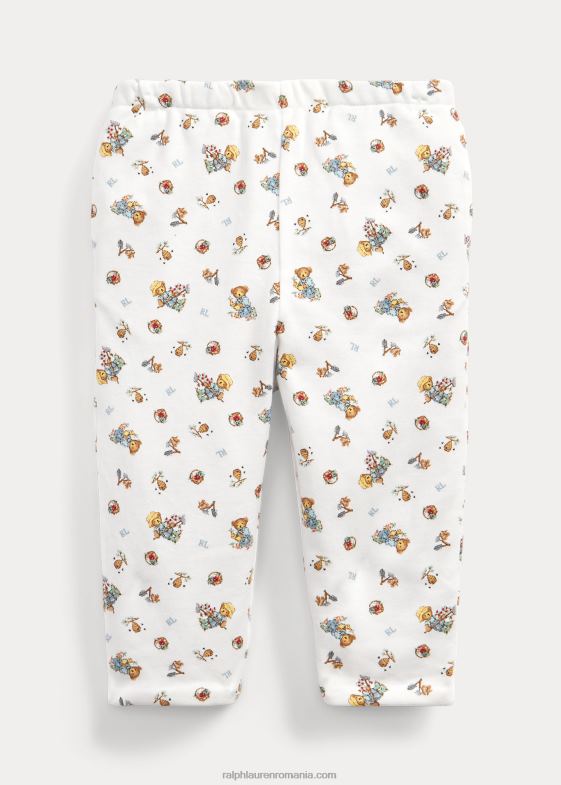 baiat urs de gradina/nota albastra bebelus Ralph Lauren pantalon reversibil din bumbac urs polo 046887966