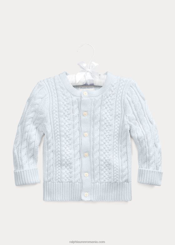 bebelus Ralph Lauren cardigan din bumbac tricot aran 046888325