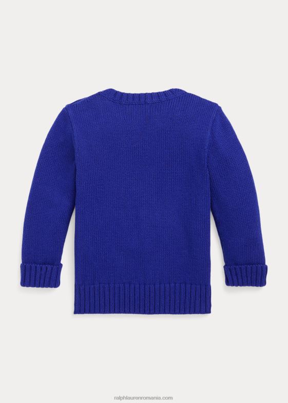 oraș regal bebelus Ralph Lauren pulover ursuleț polo cu gât 046888319