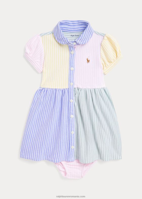 harbour island blue multi bebelus Ralph Lauren rochie cămașă și bloomer distracție din plasă 046887847