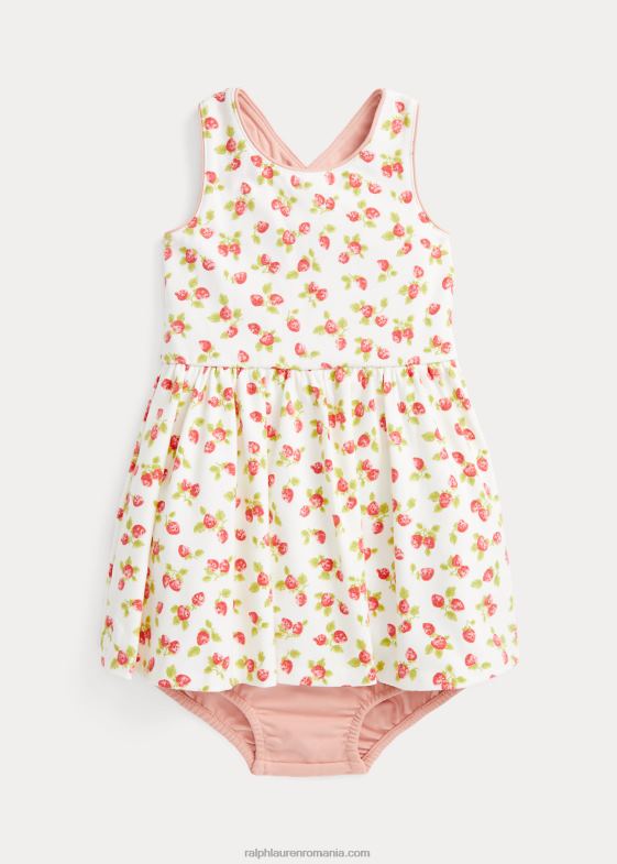 imprimeu de căpșuni bebelus Ralph Lauren rochie din jerseu de căpșuni și bloomer 046887856