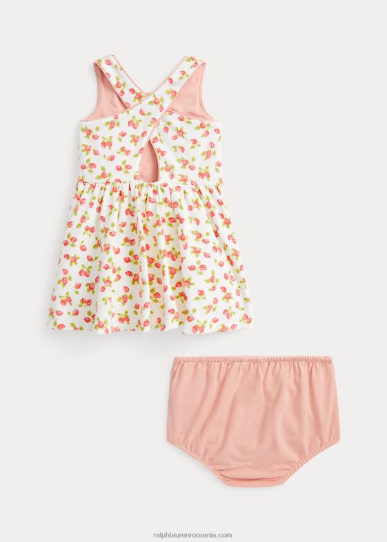 imprimeu de căpșuni bebelus Ralph Lauren rochie din jerseu de căpșuni și bloomer 046887856