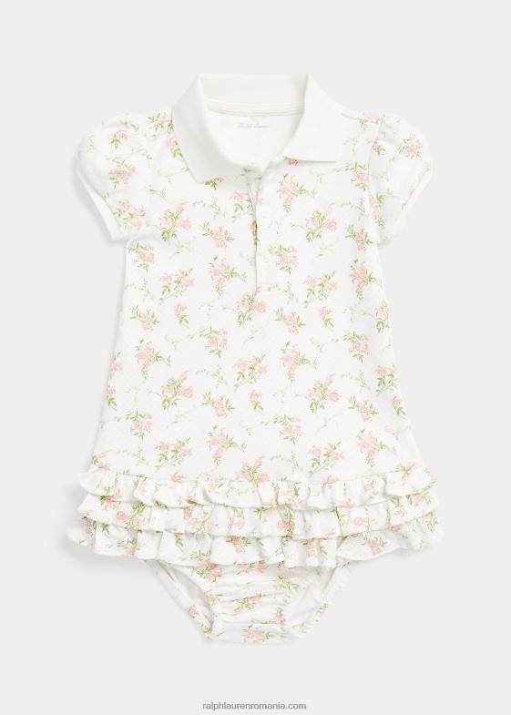 nu mă uita floral bebelus Ralph Lauren rochie polo cu flori din bumbac și bloomer 046887846