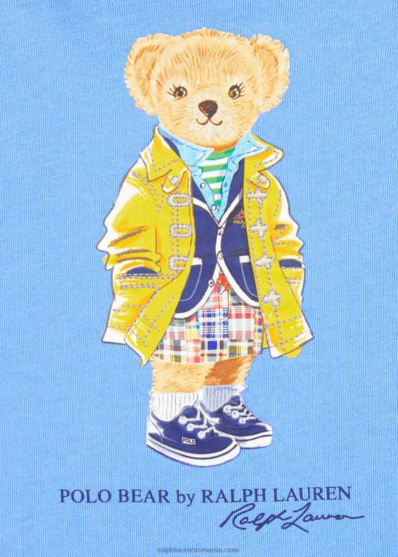 port insula albastru bebelus Ralph Lauren rochie din jerseu de bumbac ursuleț polo și bluză 046887853