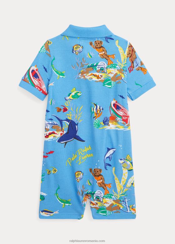 albastru bearwaiian bebelus Ralph Lauren Polo ursuleț din plasă de bumbac 046887664