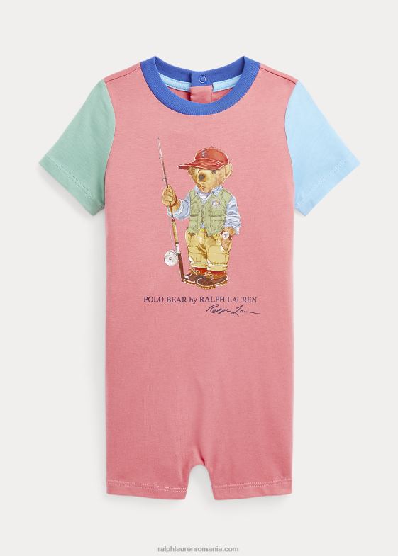 trandafir de deșert multi bebelus Ralph Lauren Pantalon scurt din bumbac color-blocat ursuleț polo 0468810019