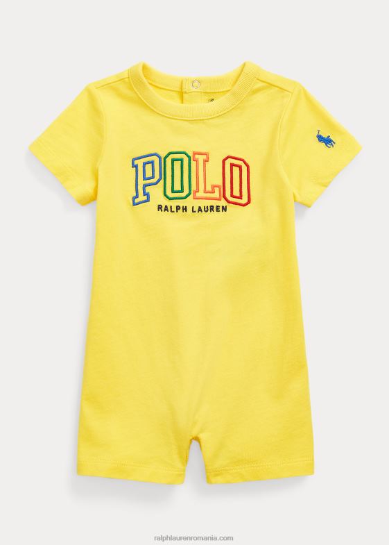 zdrobită de lămâie bebelus Ralph Lauren Pantalon scurt din jerseu de bumbac cu logo 046888152