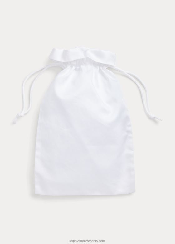 alb bebelus Ralph Lauren salopeta de botez din bumbac 046887746