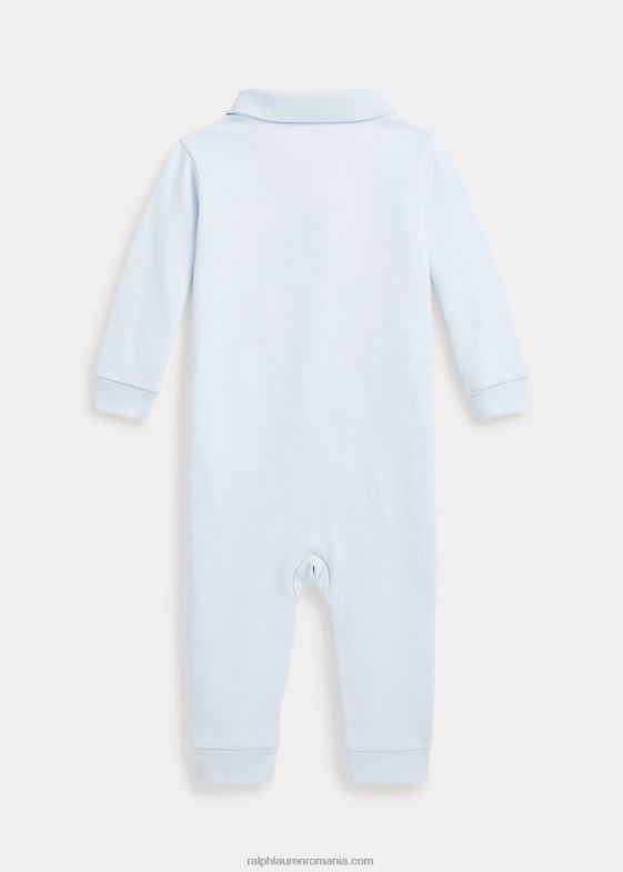 albastru de beril bebelus Ralph Lauren salopetă polo din bumbac moale 046887739