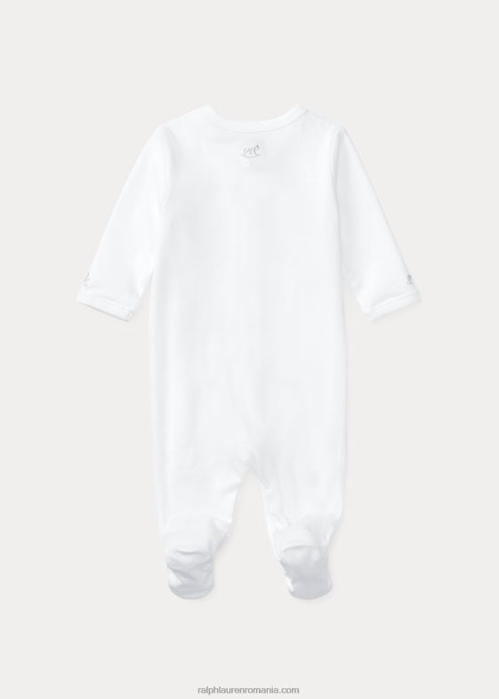 bebelus Ralph Lauren salopetă de bumbac cu picioare de cal balansoar 046888174