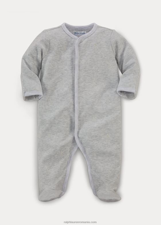 erica gri cuarț bebelus Ralph Lauren Salopetă din bumbac cu picior de ponei polo ton 0468810016