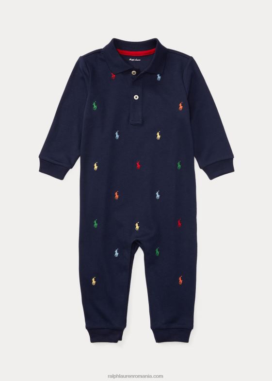 marina rafinată bebelus Ralph Lauren salopetă polo din bumbac moale 046887707