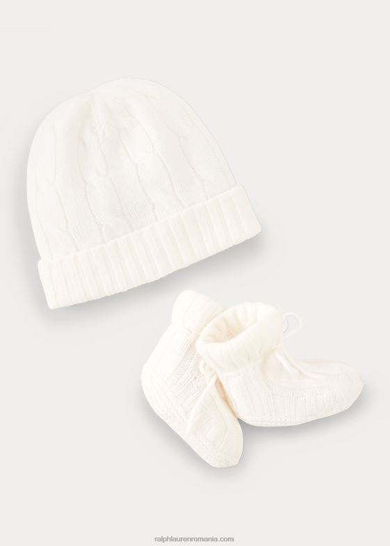 alb cald bebelus Ralph Lauren Set cășmir și ghetuțe din cașmir 046888035