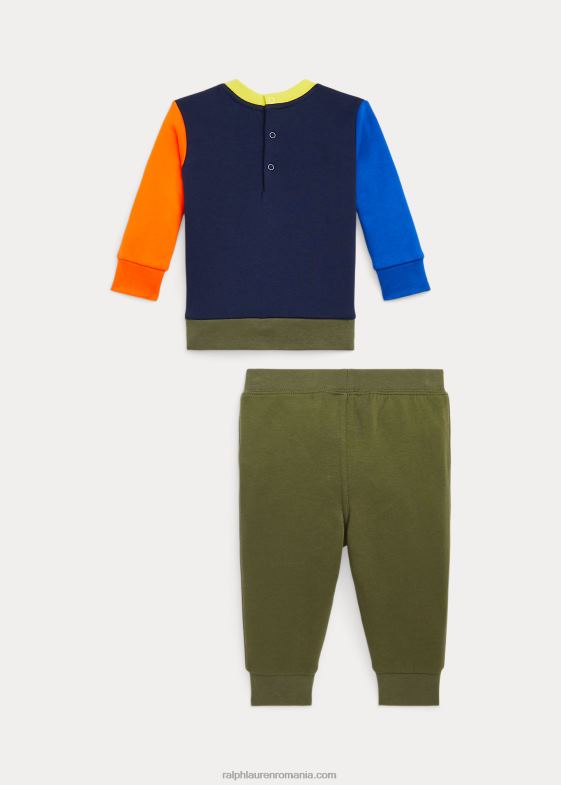 cruise navy/dark sage bebelus Ralph Lauren Set de hanorac și pantaloni din lână urs polo 046888207