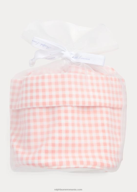 vichy roz bebelus Ralph Lauren set cadou din bumbac interlock 4 piese 046887820