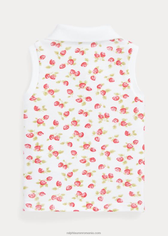 imprimeu de căpșuni bebelus Ralph Lauren tricou polo fără mâneci din plasă de căpșuni 046887897
