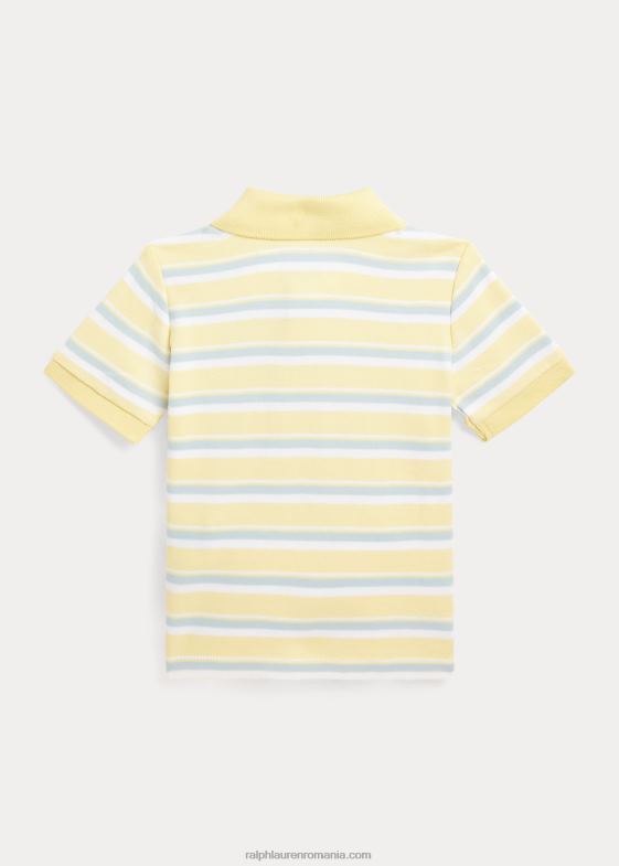 t-bird galben multi bebelus Ralph Lauren tricou polo din bumbac moale cu dungi 046887892