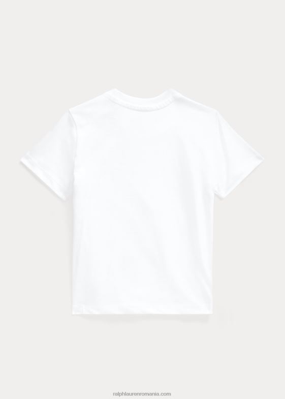 alb bebelus Ralph Lauren tricou din jerseu de bumbac 046887884