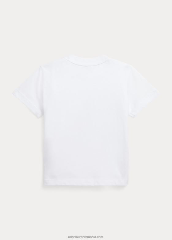 alb bebelus Ralph Lauren tricou din jerseu de bumbac cu tie-dye mare ponei 046888260