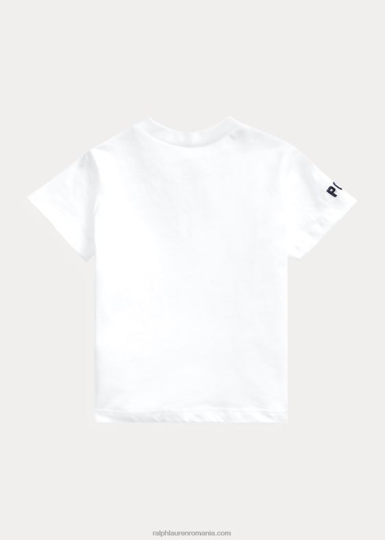 alb bebelus Ralph Lauren tricou din jerseu de bumbac urs polo 046887869