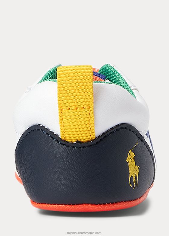 multi alb bebelus Ralph Lauren pantofi sport tech racer cu plasă 046888118