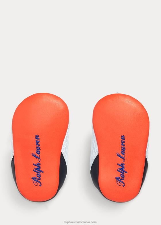 multi alb bebelus Ralph Lauren pantofi sport tech racer cu plasă 046888118