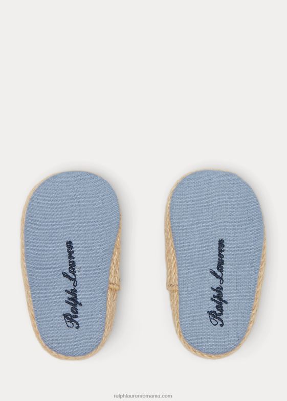 cambray albastru bebelus Ralph Lauren espadrile din cambray bowman 046888124