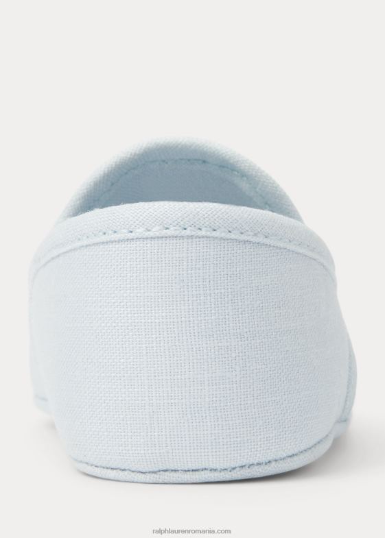 albastru bebelus Ralph Lauren papuc din bumbac iepuraș cenușă 046888129